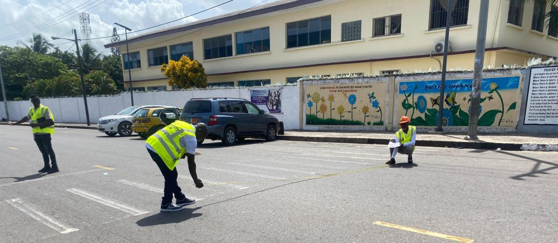 Road Safety Engineers at work during the Road Safety Audit