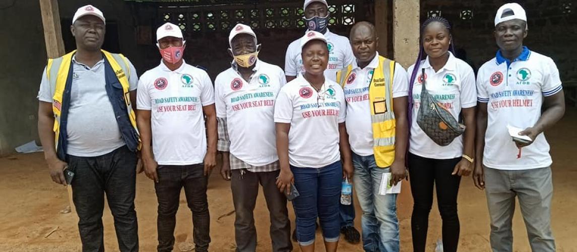 The NRSS team meeting with The Federation of Motorcycle and Transport Union in Zwedru City, Grand Gedeh Co.