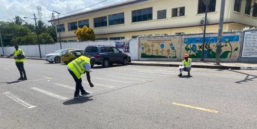 Road Safety Engineers at work during the Road Safety Audit 
