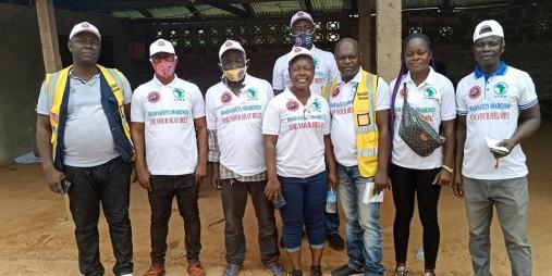 The NRSS team meeting with The Federation of Motorcycle and Transport Union in Zwedru City, Grand Gedeh Co.