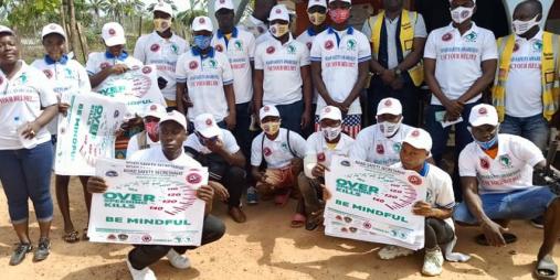 The NRSS team meeting with The Federation of Motorcycle and Transport Union in Zwedru City, Grand Gedeh County